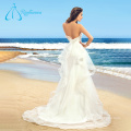 Organza Satin Mermaid Chinese Beach Gorgeous Cheap Wedding Dress